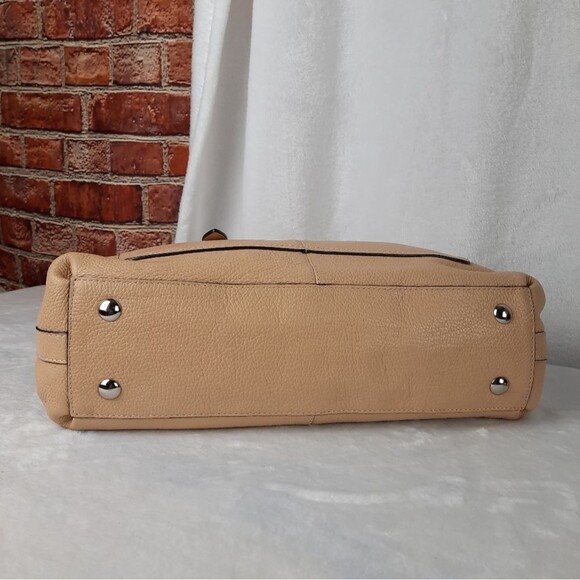 Coach Penelope Beige Pebbled Leather Shoulder Bag - Picture 6 of 13